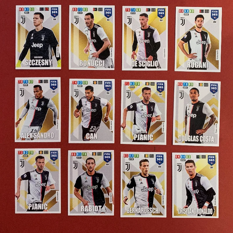 000. JUVENTUS - KOMPLETT SETT TEAM MATES PANINI FIFA 365 ADRENALYN 2020