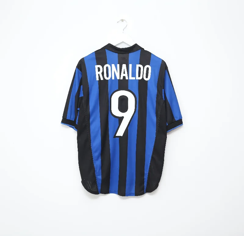 1998/99 RONALDO #9 Inter Milan Vintage Nike Home Football Home Shirt (M) R9