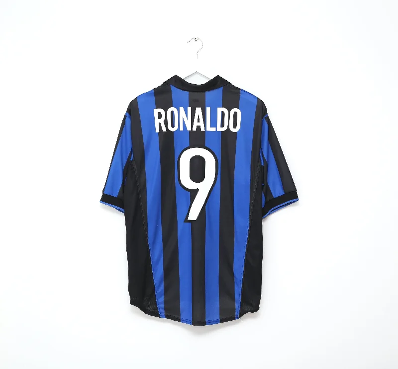 1998/99 RONALDO #9 Inter Milan Vintage Nike Home Football Home Shirt (L) R9