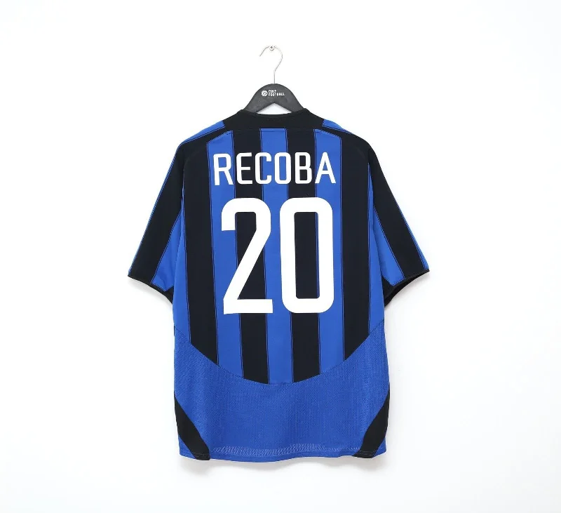 2003/04 RECOBA #20 Inter Milan Vintage Nike Home Football Shirt Jersey (L)