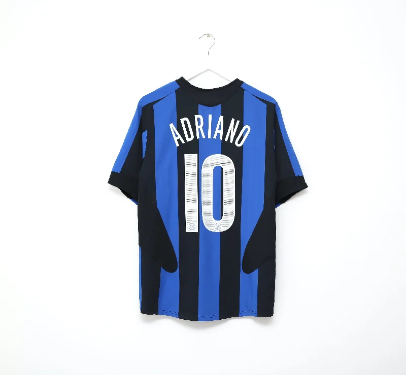 2005/06 ADRIANO #10 Inter Milan Vintage Nike Home Football Shirt (M)