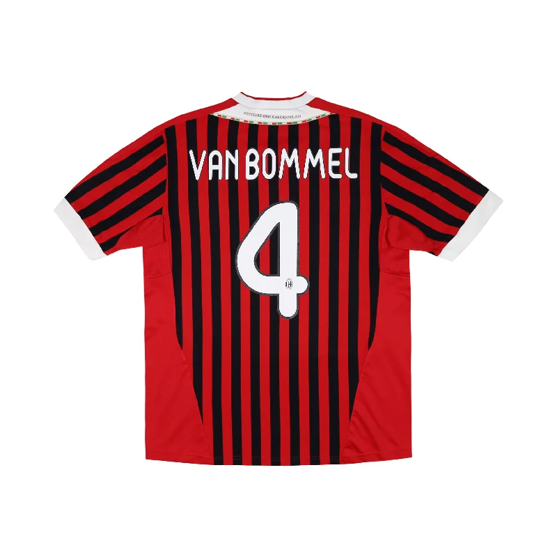 AC MILAN 2011-12 HOME SHIRT - VAN BOMMEL 4 - L