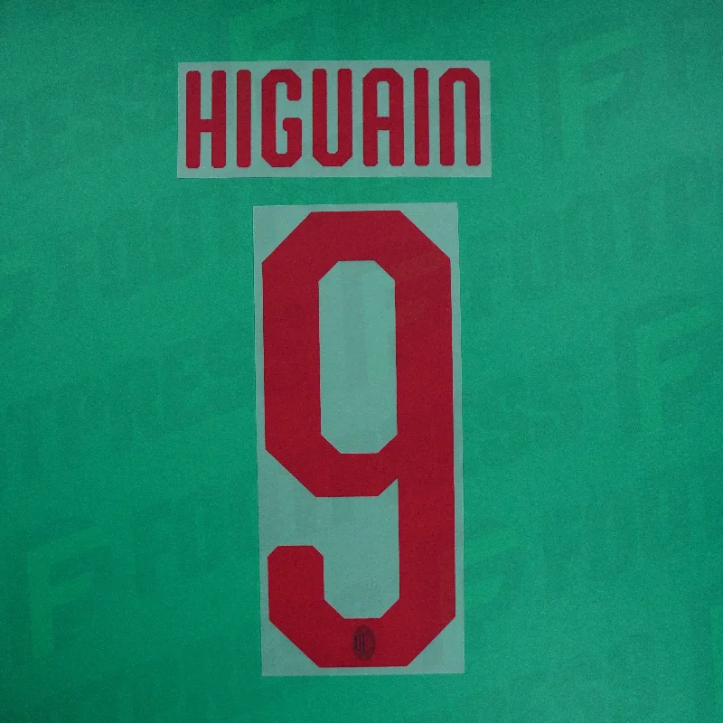 Flocage Officiel - Ac Milan, Higuain, 2018/2019, Away, Rouge