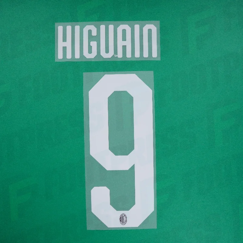 Flocage Officiel - Ac Milan, Higuain, 2018/2019, Home/Third, Blanc