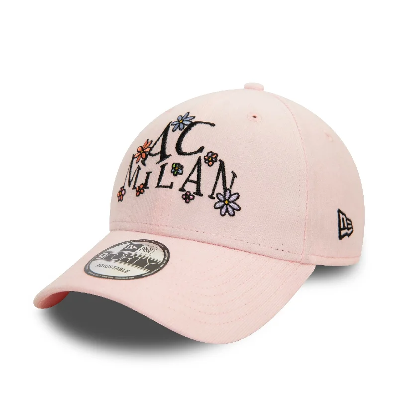 AC Milan Needle Cord Doodle Pastel Pink 9FORTY Adjustable Cap