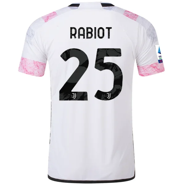 adidas Juventus Authentic Adrian Rabiot Away Jersey w/ Serie A Patch 23/24 (White)