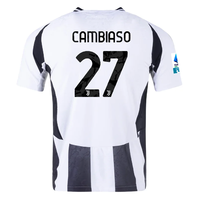 adidas Juventus Authentic Andrea Cambiaso Home Jersey w/ Serie A Patch 24/25 (White/Black)