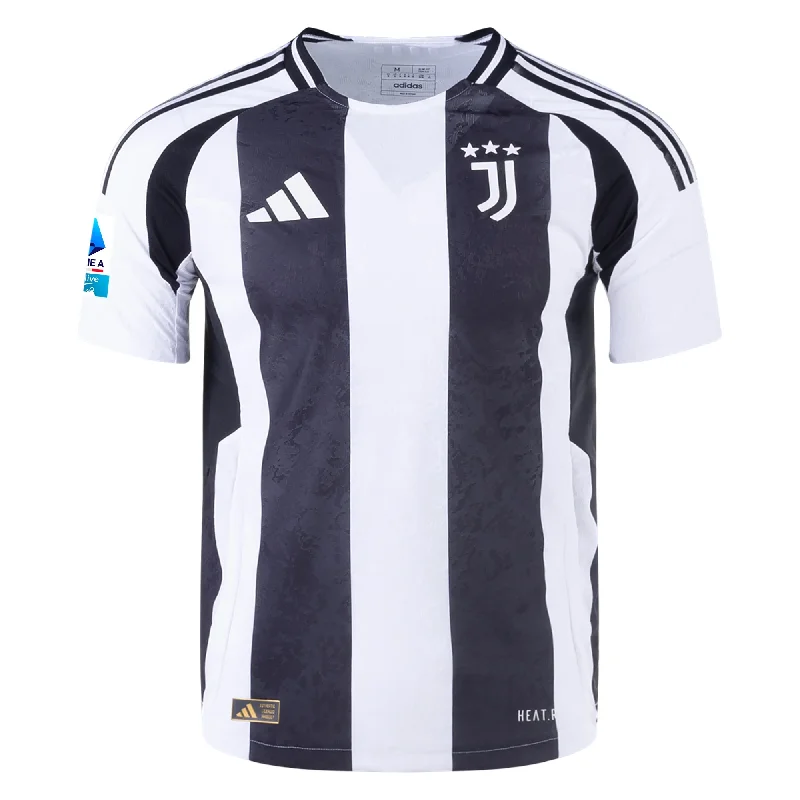 adidas Juventus Authentic Home Jersey w/ Serie A Patch 24/25 (White/Black)