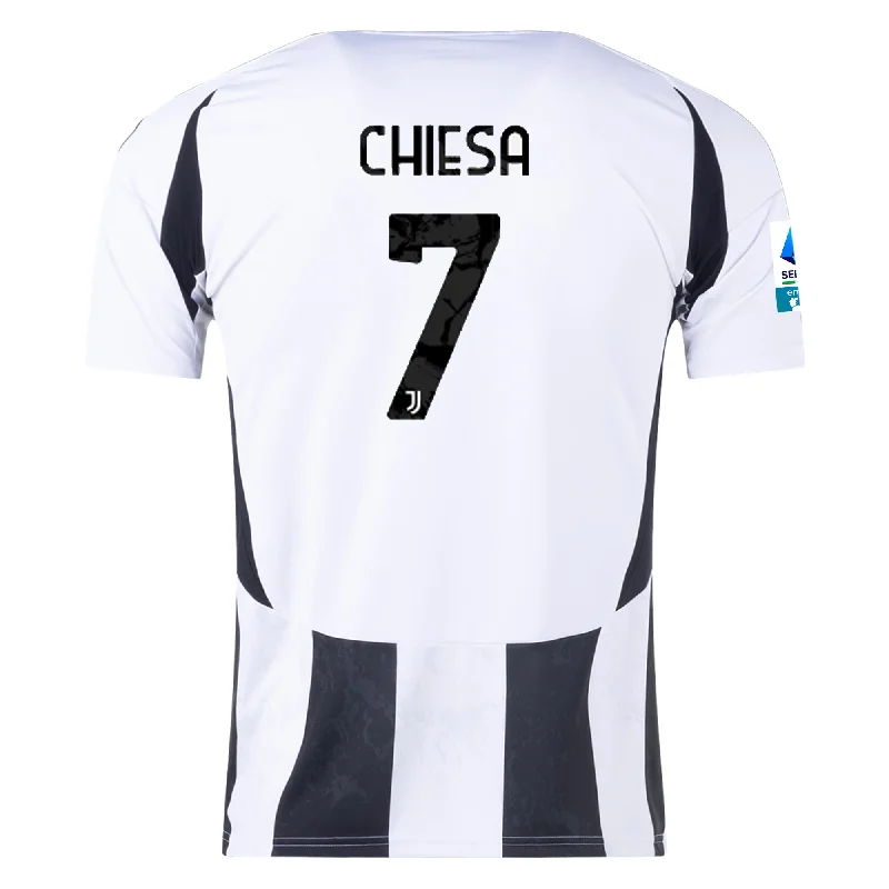 adidas Juventus Federico Chiesa Home Jersey w/ Serie A Patch 24/25 (White/Black)