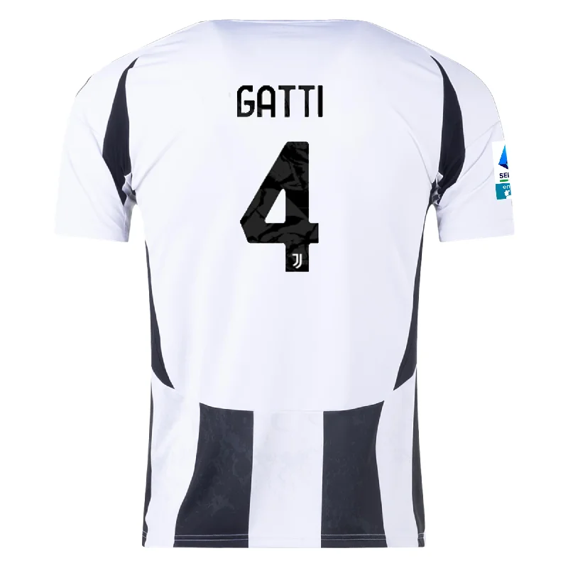 adidas Juventus Federico Gatti Home Jersey w/ Serie A Patch 24/25 (White/Black)