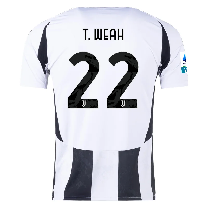 adidas Juventus Timothy Weah Home Jersey w/ Serie A Patch 24/25 (White/Black)