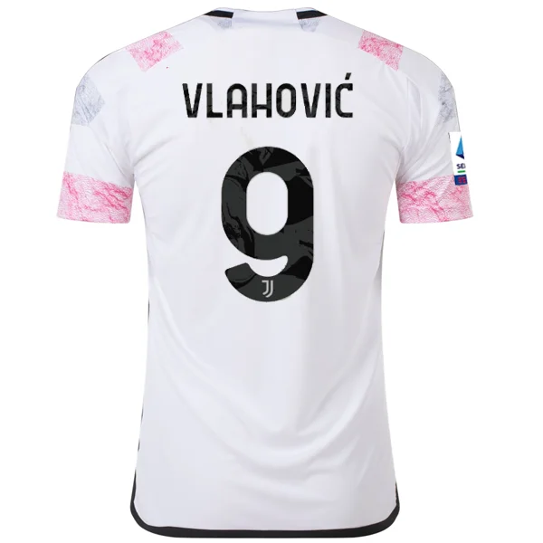 adidas Juventus Vlahovic Away Jersey w/ Serie A 23/24 (White)