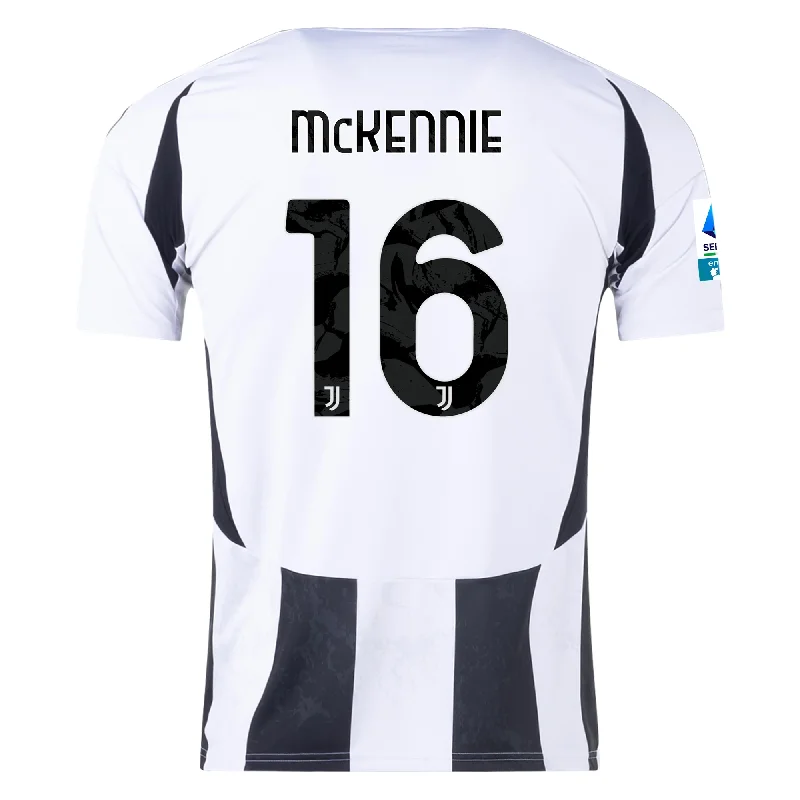 adidas Juventus Weston McKennie Home Jersey w/ Serie A Patch 24/25 (White/Black)