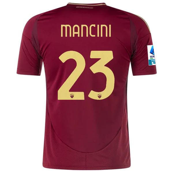 adidas Roma Gianluca Mancini Home Jersey w/ Serie A Patch 24/25 (Burgundy/Gold)