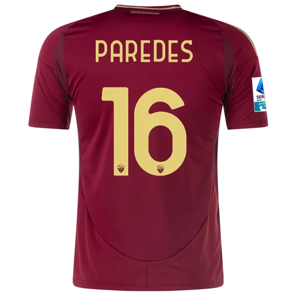 adidas Roma Leandro Paredes Home Jersey w/ Serie A Patch 24/25 (Burgundy/Gold)