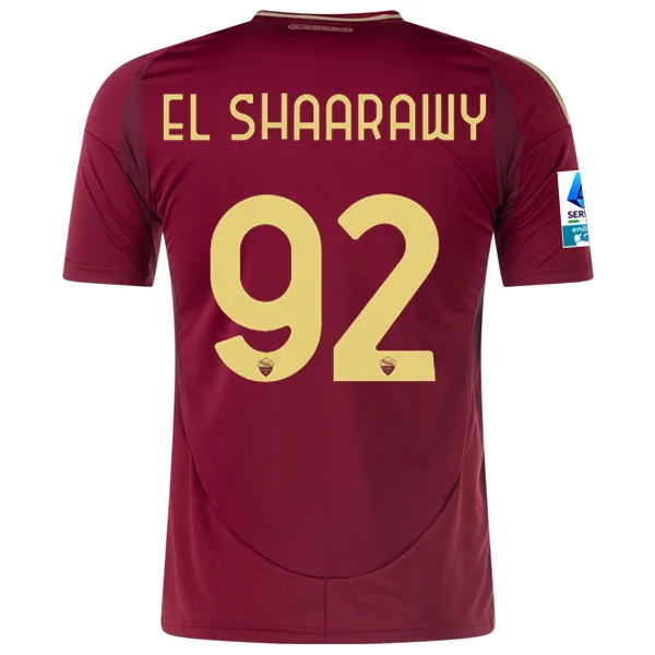 adidas Roma Stephan El Shaarawy Home Jersey w/ Serie A Patch 24/25 (Burgundy/Gold)