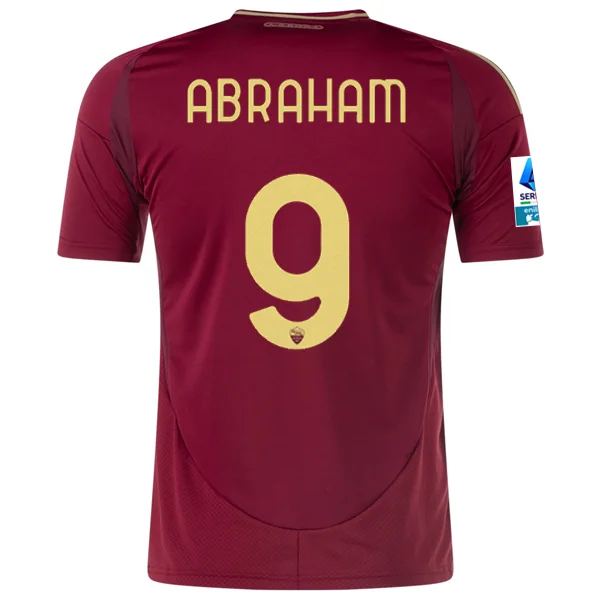 adidas Roma Tammy Abraham Home Jersey w/ Serie A Patch 24/25 (Burgundy/Gold)