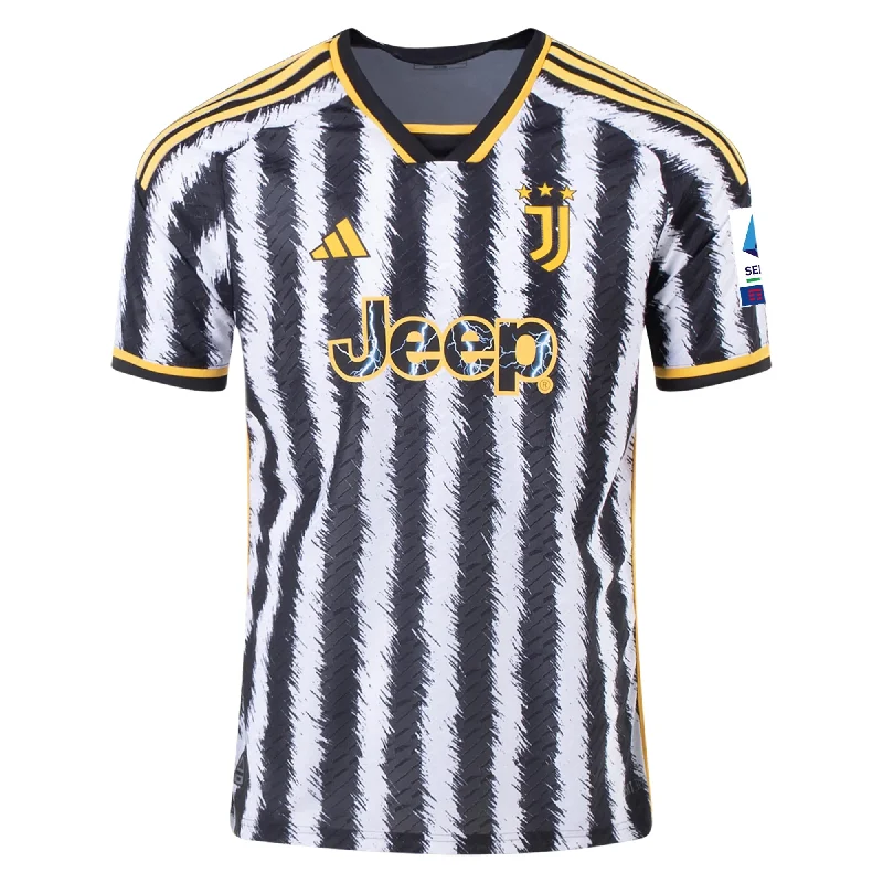 adidas Soule Juventus Home Authentic Jersey 23/24 w/ Serie A Patch (Black/White)