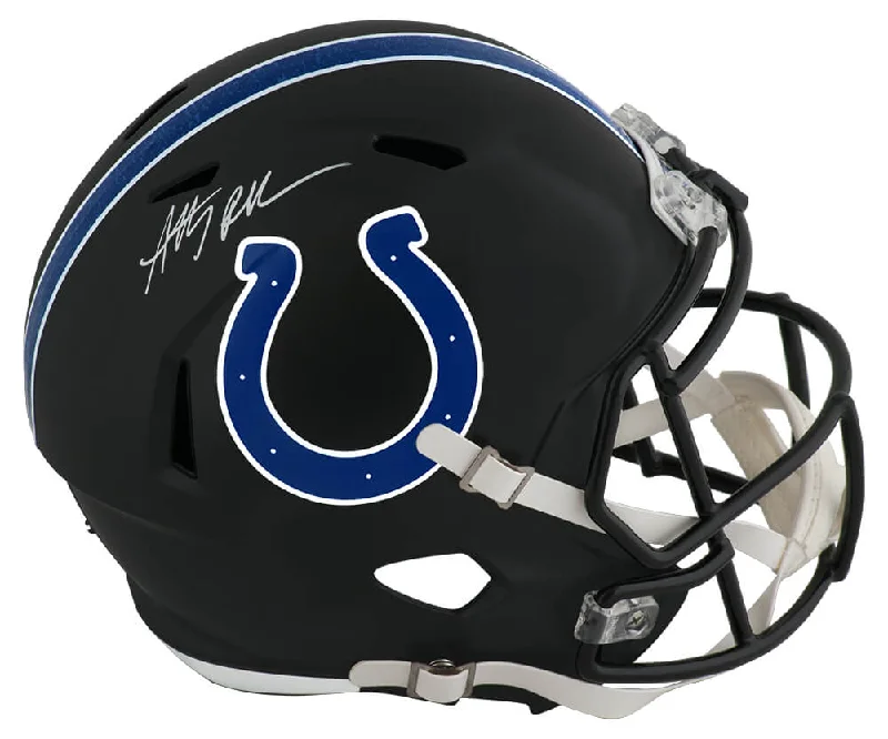 Anthony Richardson Signed Indianapolis Colts 2023 Black Alternate Riddell Full Size Speed Replica Helmet - (Fanatics)