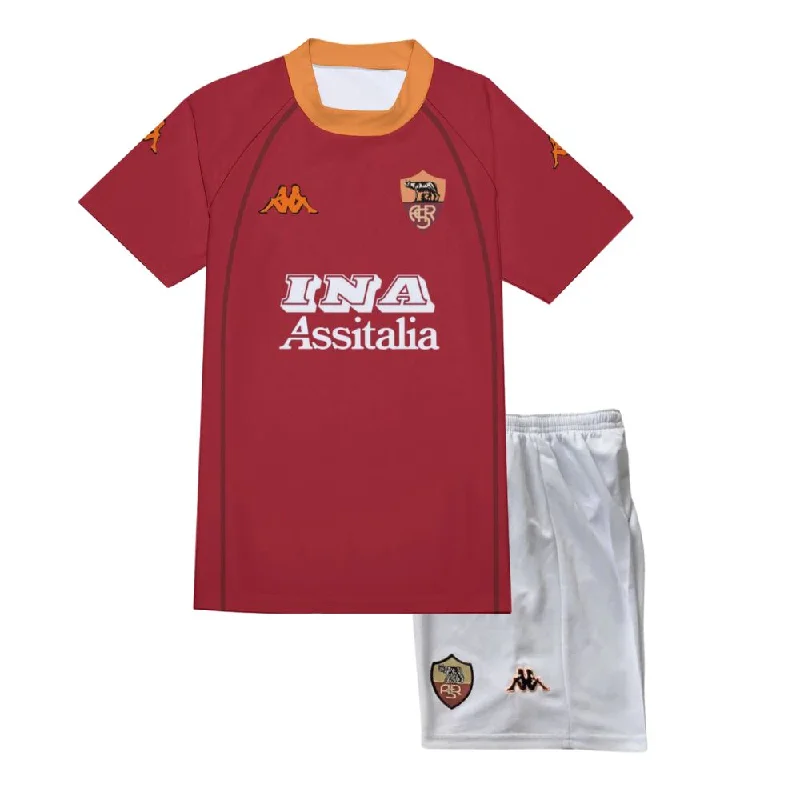 AS Roma 2000/01 Home Jersey Kids Retro Edition