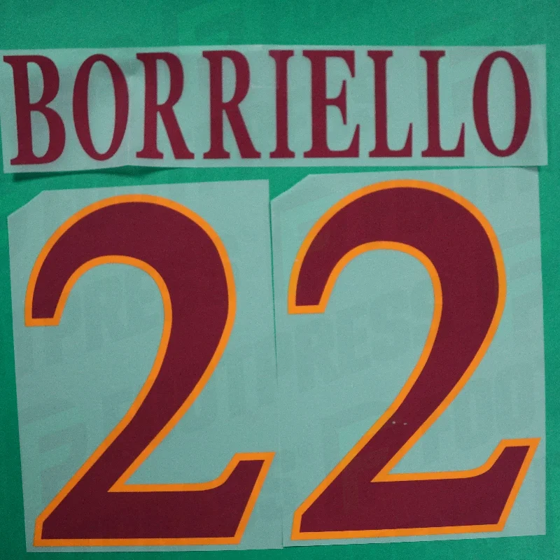 Flocage Officiel - AS Roma, Borriello, 2010/2011, Away, Bordeau