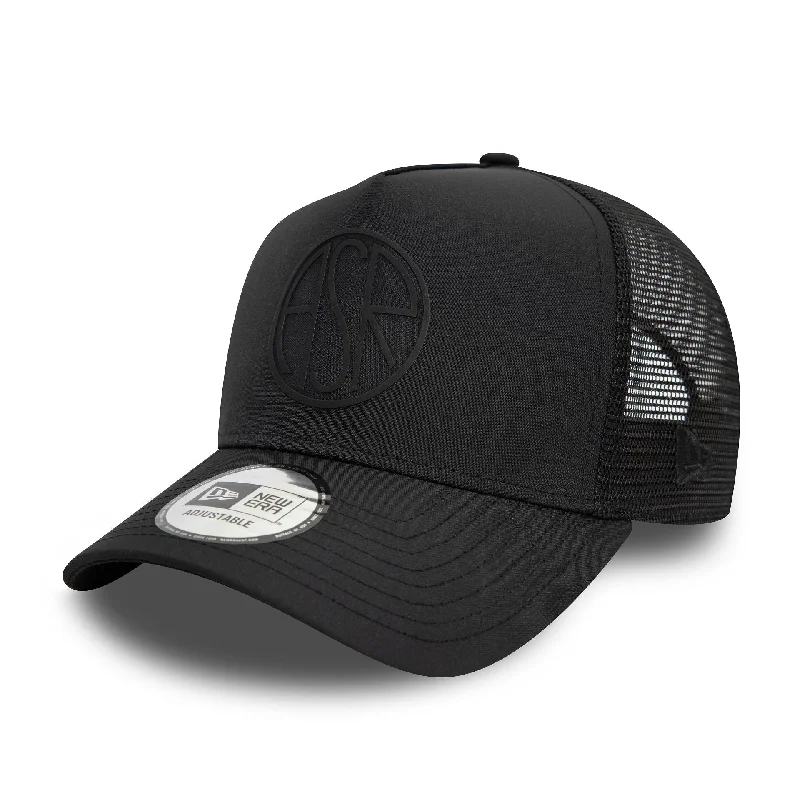 AS Roma Featherweight Poly Black 9FORTY A-Frame Trucker