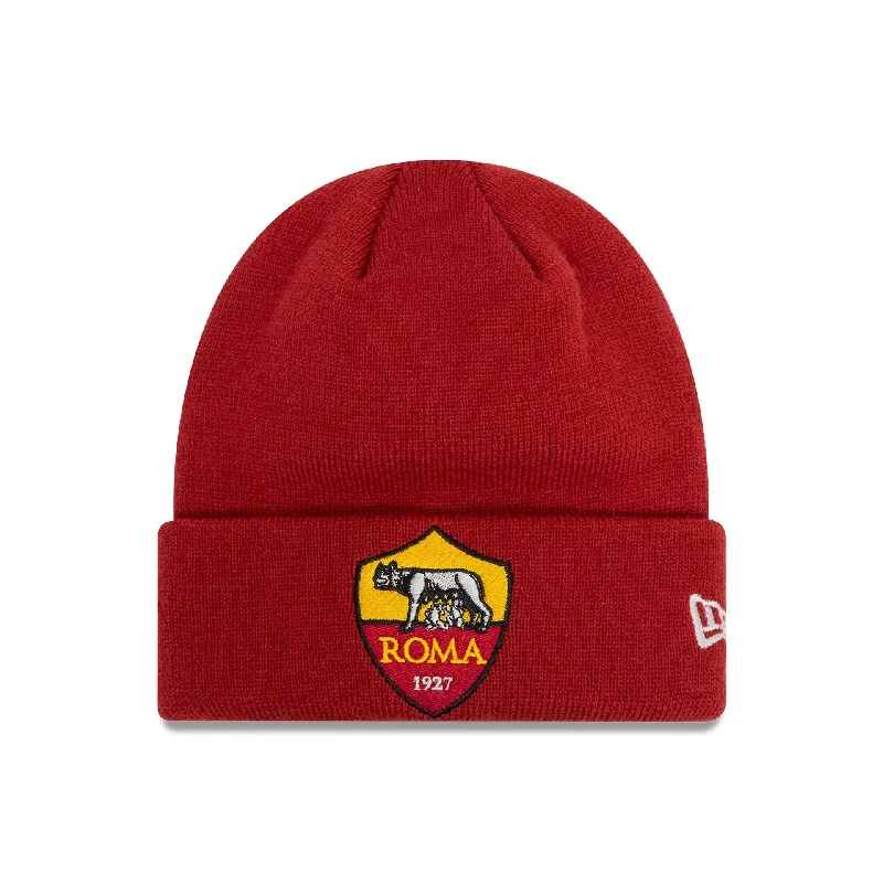 AS Roma Kids Core Dark Red Cuff Knit Beanie Hat