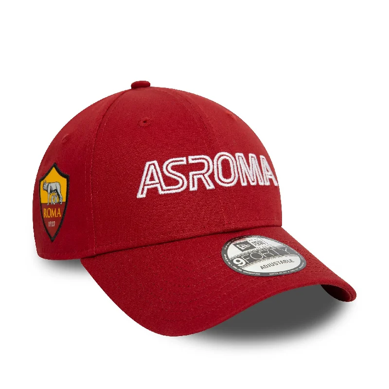 AS Roma Wordmark Dark Red 9FORTY Adjustable Cap