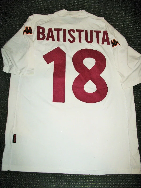 Batistuta As Roma Kappa White 2000 2001 Jersey Shirt Maglia XL