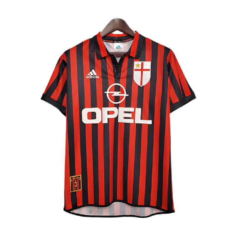 Camisola AC Milan Retrô 1999/2000 - Vermelha e Preta