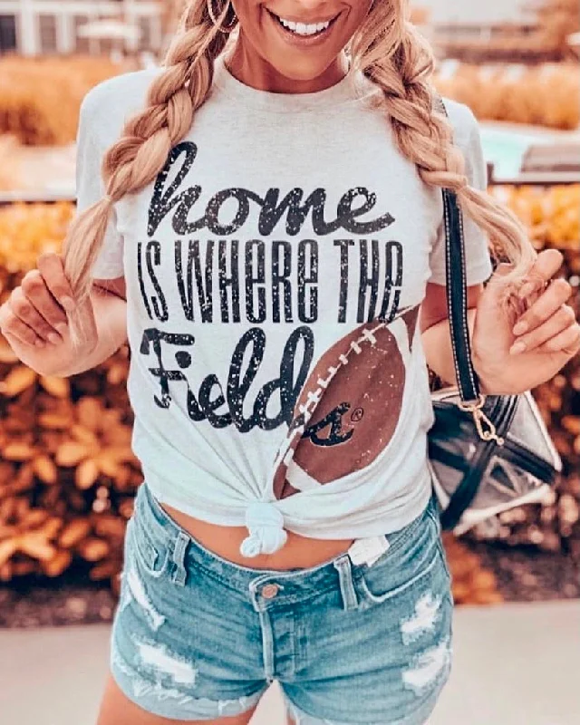 Comfy Football Home Is Where The Field Is® Basic Tee