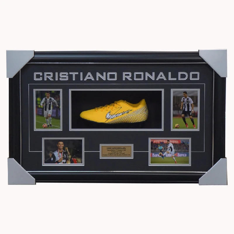 Cristiano Ronaldo Signed Juventus Nike Boot Box Framed with Photos - 4370