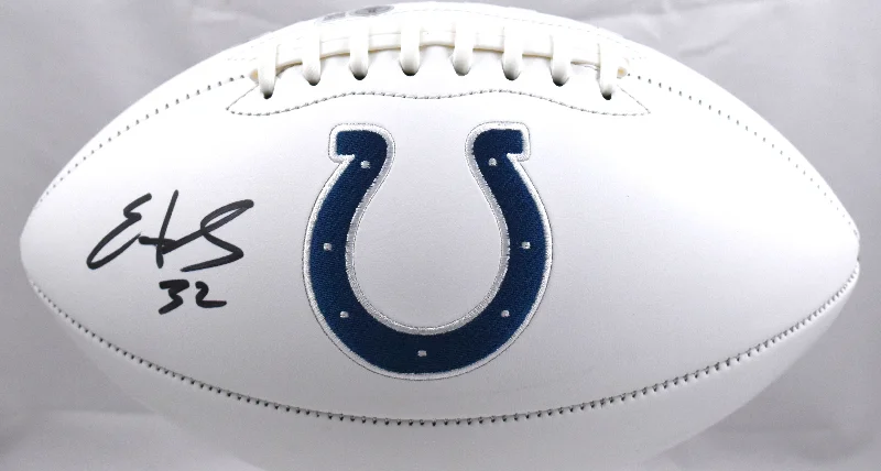 Edgerrin James Autographed Indianapolis Colts Logo Football - Beckett W Hologram