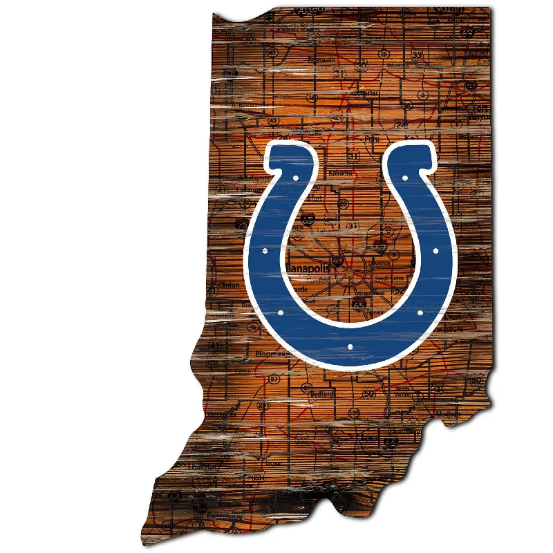 NFL0894-12in. state road map sign / N0894-Indianapolis Colts