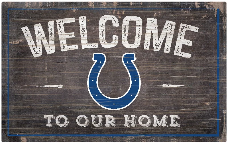 NFL0913-11x19 inch Welcome Sign (Khols Resize) / N0913-Indianapolis Colts