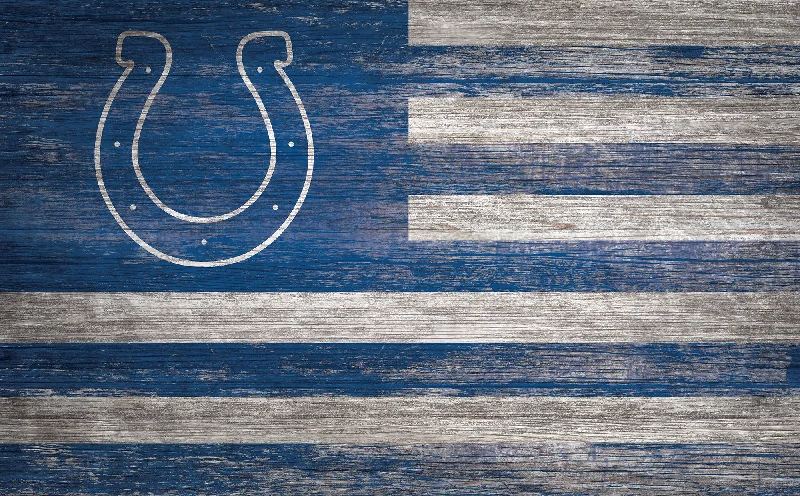 NFL0940-American Flag 11x19 / N0940-Indianapolis Colts