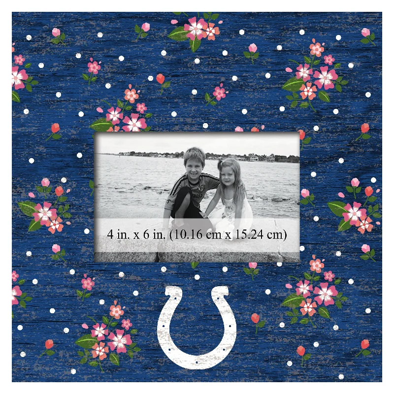 NFL0965-Floral 10x10 Frame / N0965-Indianapolis Colts