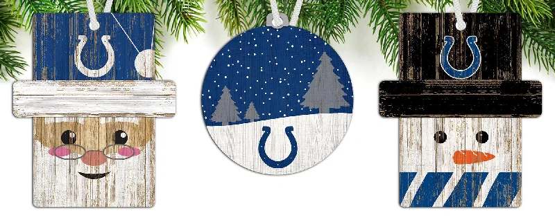 NFL0984-Ornament 3 pack (0978, 0980, 0981) / N0984-Indianapolis Colts