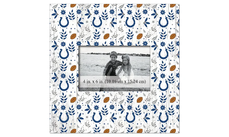 NFL1004-Floral Pattern 10x10 Frame / N1004-Indianapolis Colts