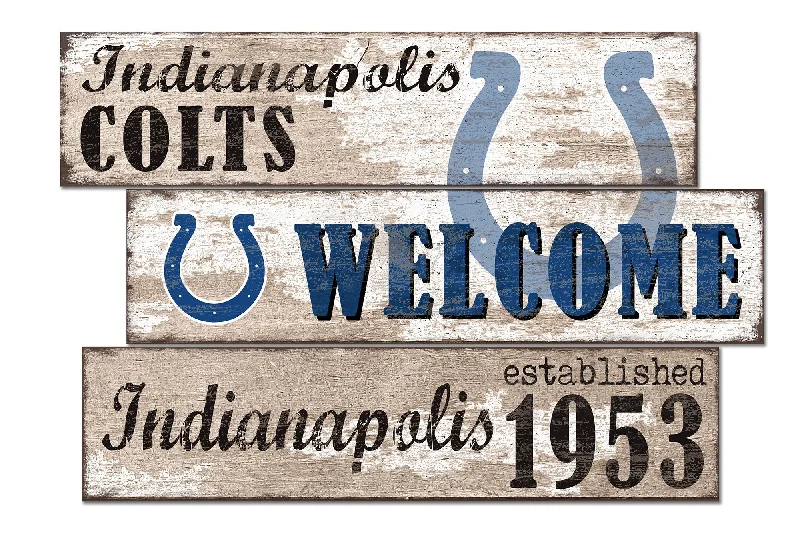 NFL1027-Welcome 3 Plank / N1027-Indianapolis Colts