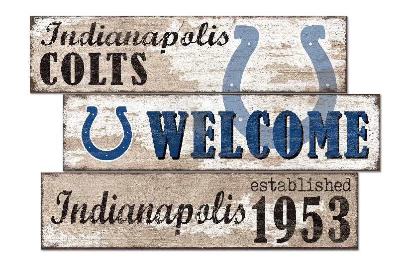 NFL1027-Welcome 3 Plank (Todd's Resize) / N1027-Indianapolis Colts