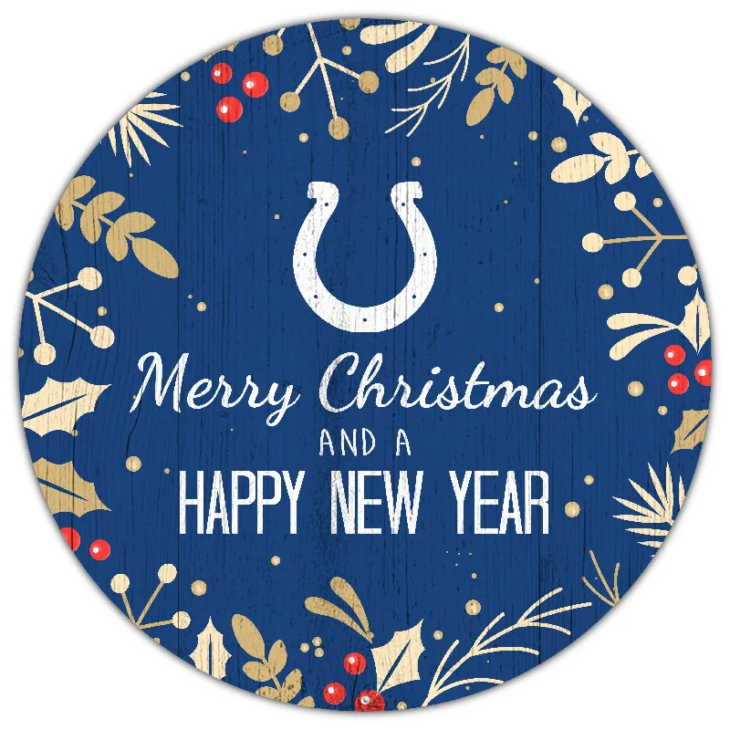 NFL1049-Merry Christmas 12in Circle / N1049-Indianapolis Colts