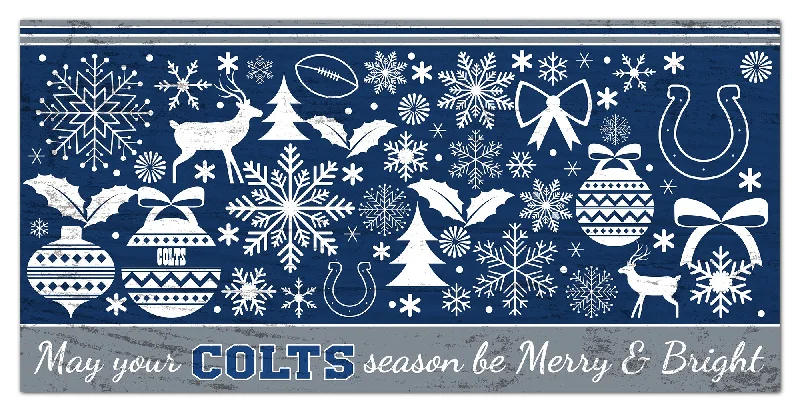 NFL1052-Be Merry and Bright 6x12 / N1052-Indianapolis Colts