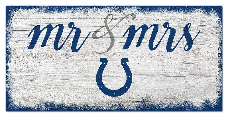 NFL1074-Mr Mrs Script 6x12 / N1074-Indianapolis Colts