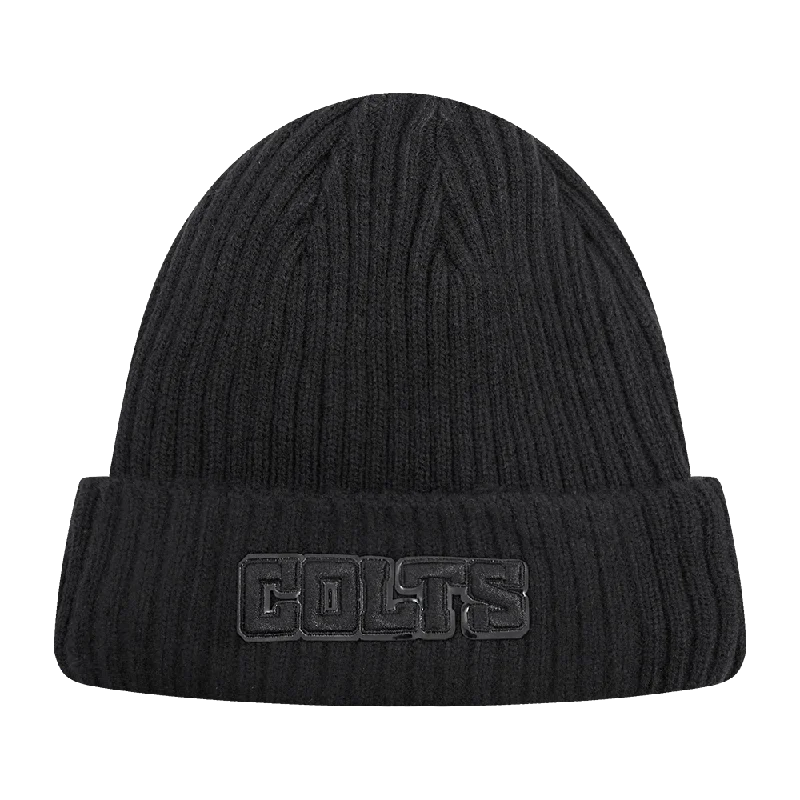 NFL INDIANAPOLIS COLTS CLASSIC 3BK UNISEX BEANIE (TRIPLE BLACK)