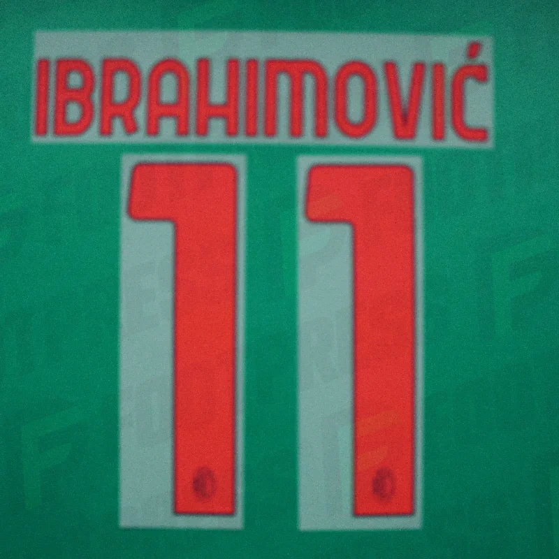 Flocage Officiel - AC Milan, Ibrahimovic, 2021/2022, Third, Rouge/Noir