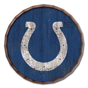 Indianapolis Colts --- Crackle Finish Barrel Top Sign