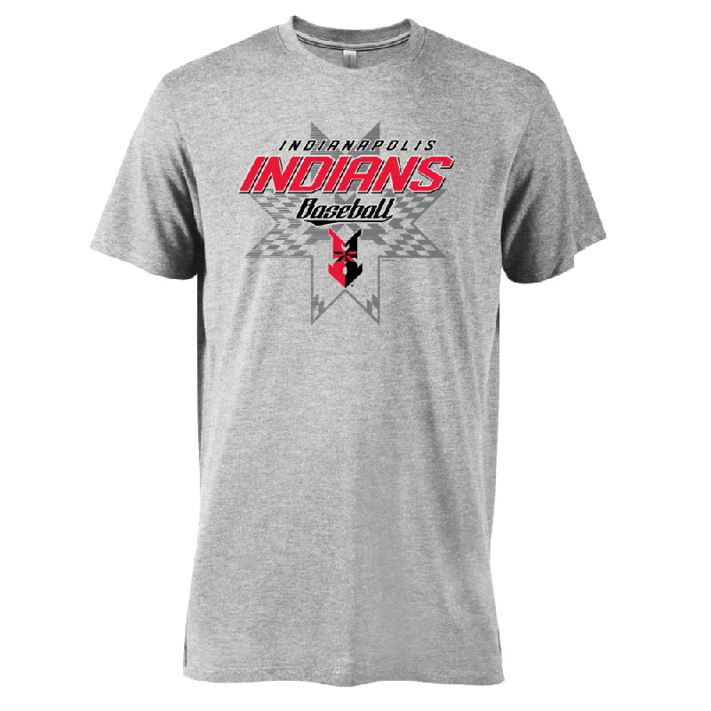 Indianapolis Indians Adult Athletic Heather Grey Hogwash Cotton Tee