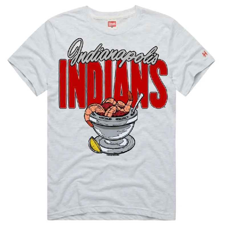 Indianapolis Indians Adult White Shrimp Cocktail Tee