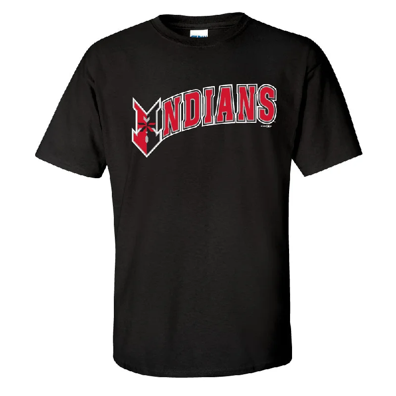 Indianapolis Indians Adult Black Wordmark Tee